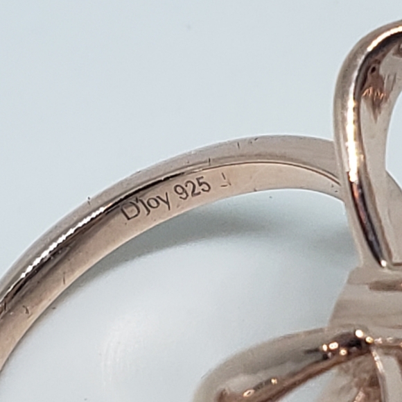 AAA Natural Pink Morganite & Pave Set Moissanite Bow Ring in 18k Rose Gold over - Picture 6 of 10